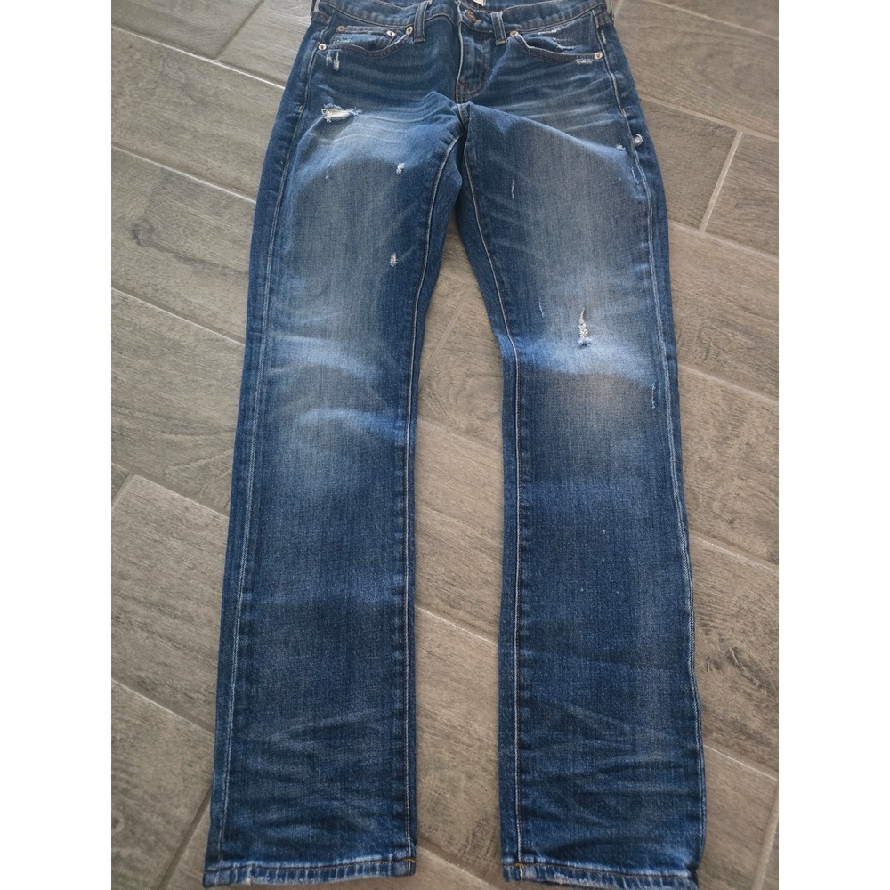 Madewell The Slim Boyjean Medium Dark‎ Wash Distressed Denim Jeans Size 24